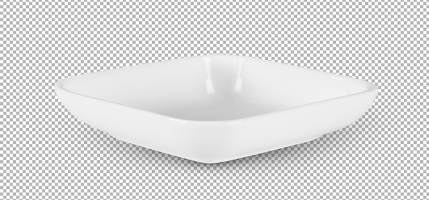 White bowl isolated on alpha layer
