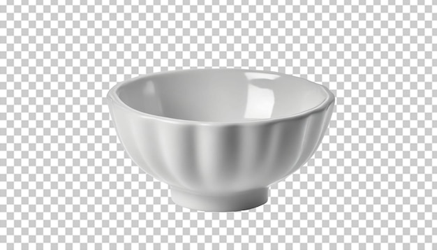 White bowl isolated on transparent background