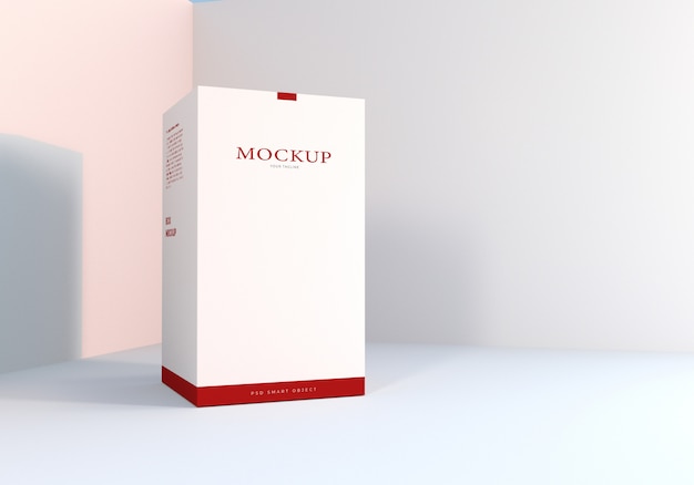 White box packaging mockup design