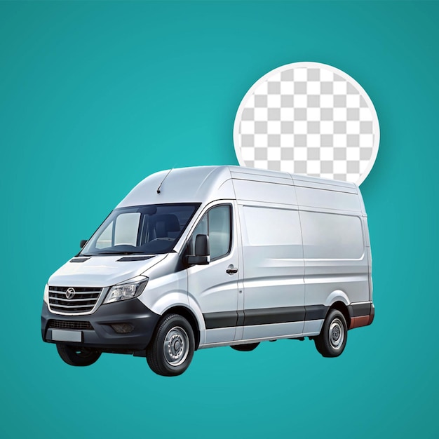 White box truck isolated on background