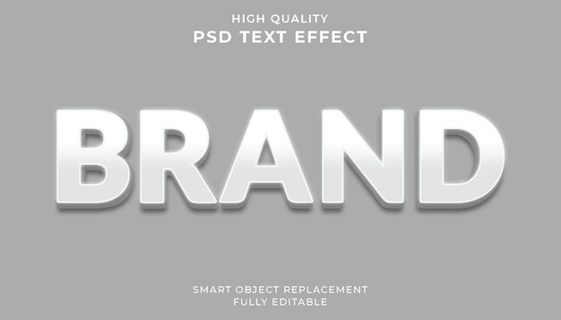 PSD white brand text effect