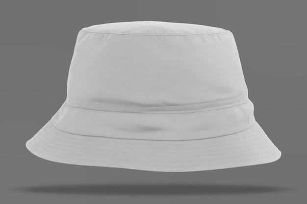 PSD white bucket hat unisex accessory mockup for branding