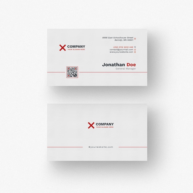 White business card mockup