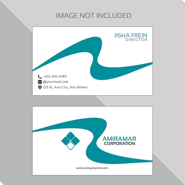 PSD white business card template