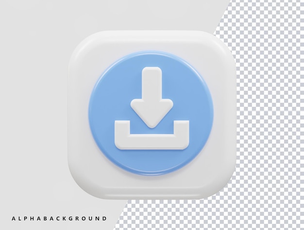 PSD a white button with a blue circle that says 