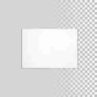 PSD white calque paper isolated on grey bright background