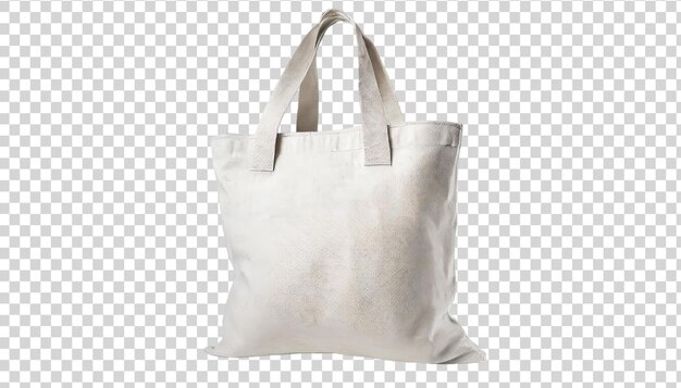 White canvas bag isolated on transparent background