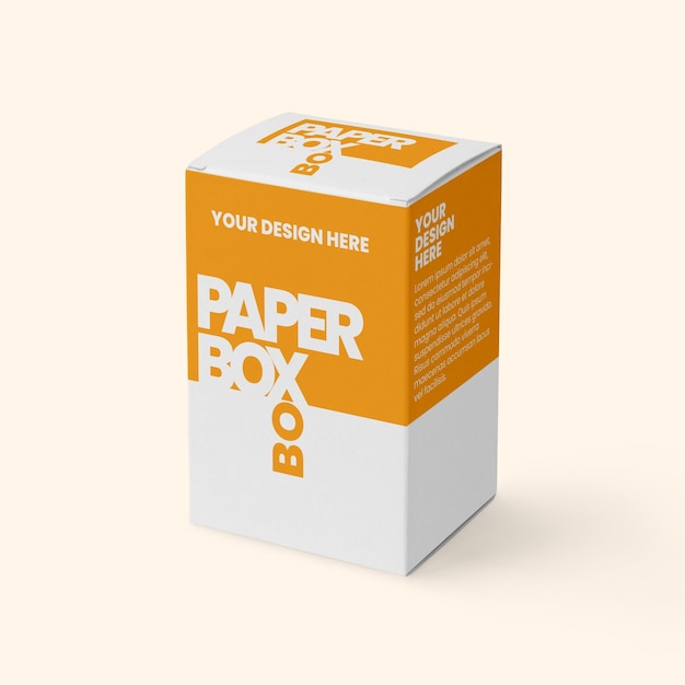 white cardboard box mockup