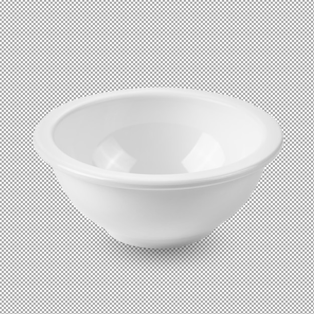 White Ceramic Bowl isolated on alpha background.