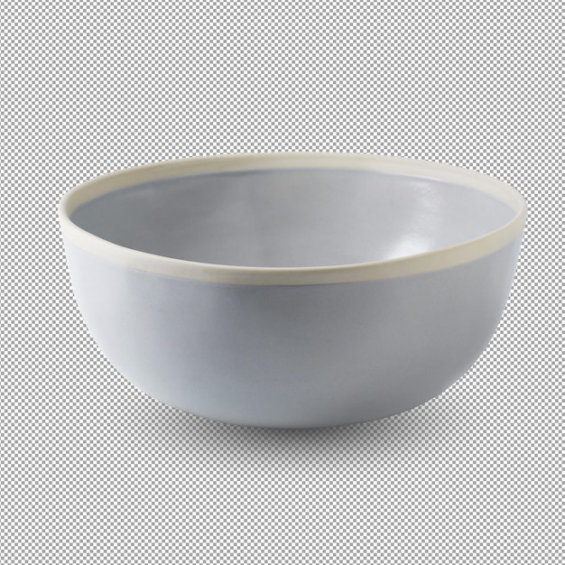 White ceramic bowl isolated on alpha background