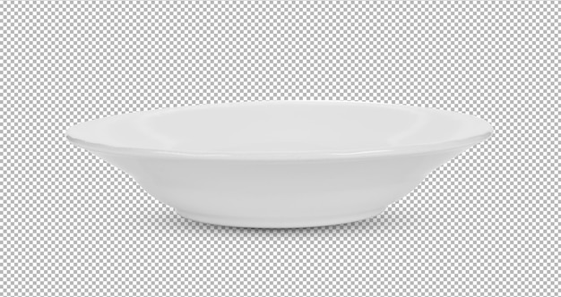 White ceramic plate on alpha layer