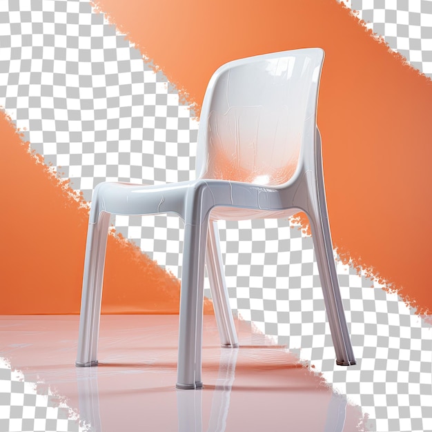 PSD the white chair damaged on transparent background