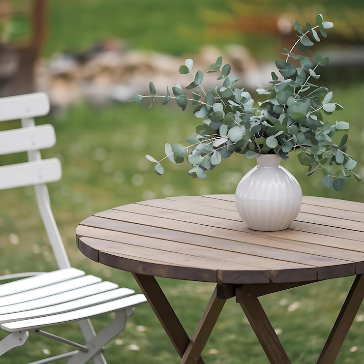 PSD a white chair and a white chair with a plant on it