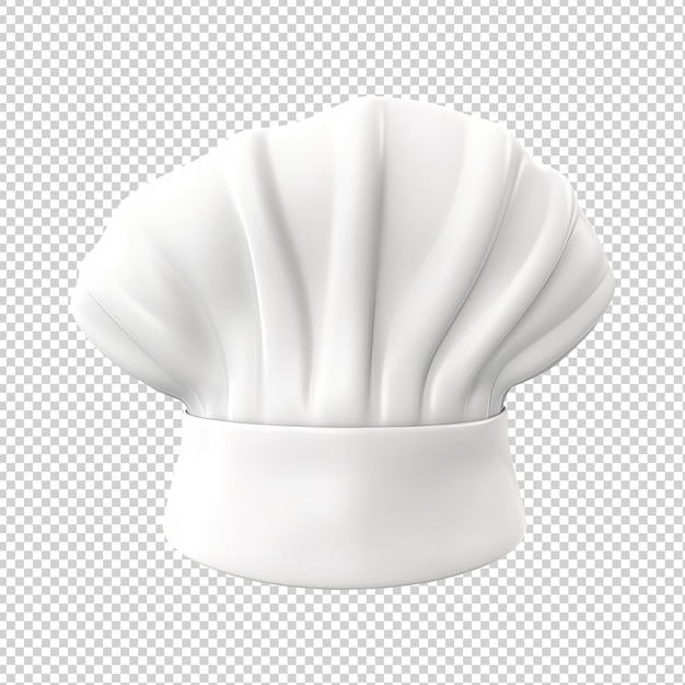 PSD white chef hat cut out on transparent
