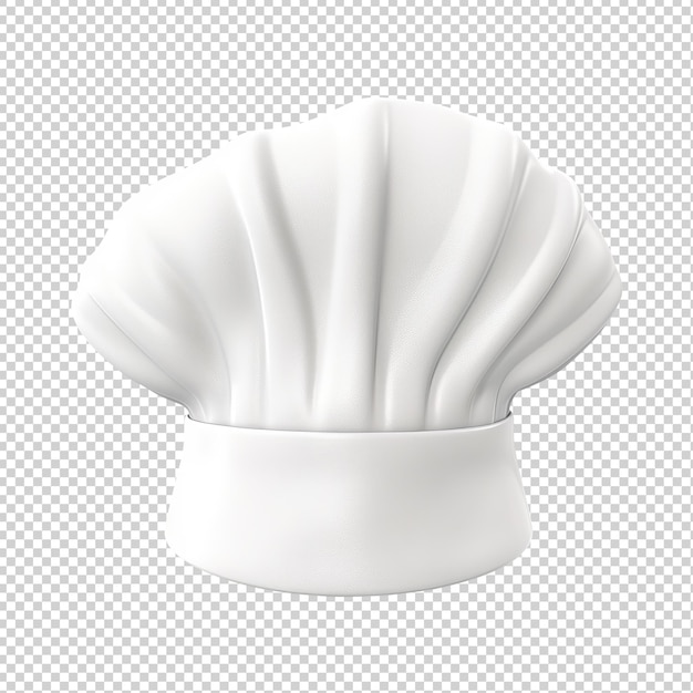 white chef hat cut out on transparent