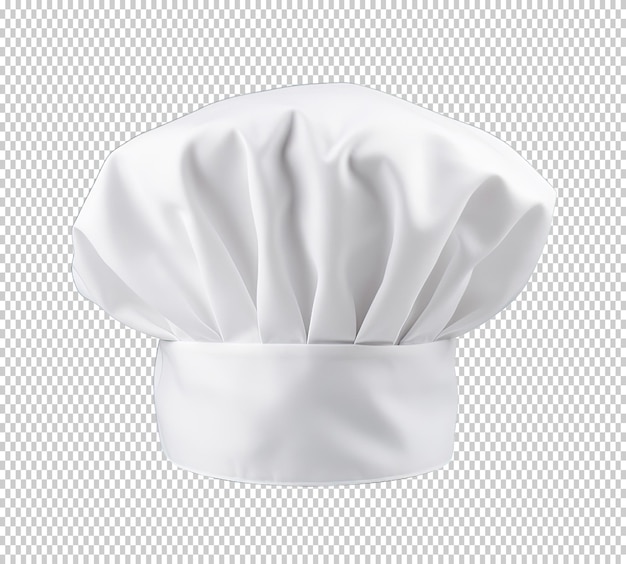 PSD white chef hat isolated on transparent background