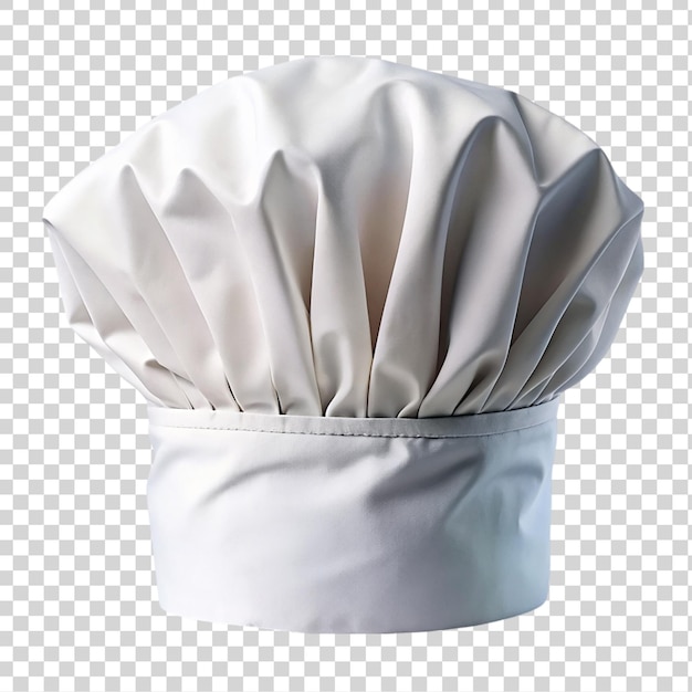 White chef hat isolated on a transparent background