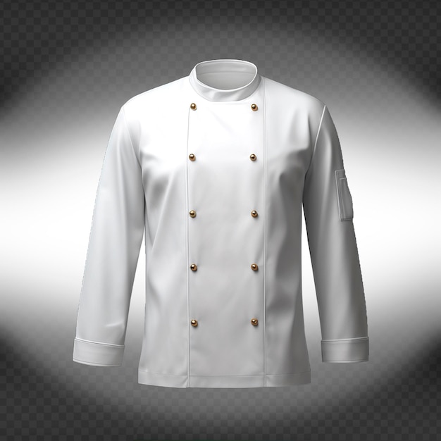 PSD white chef jacket isolated