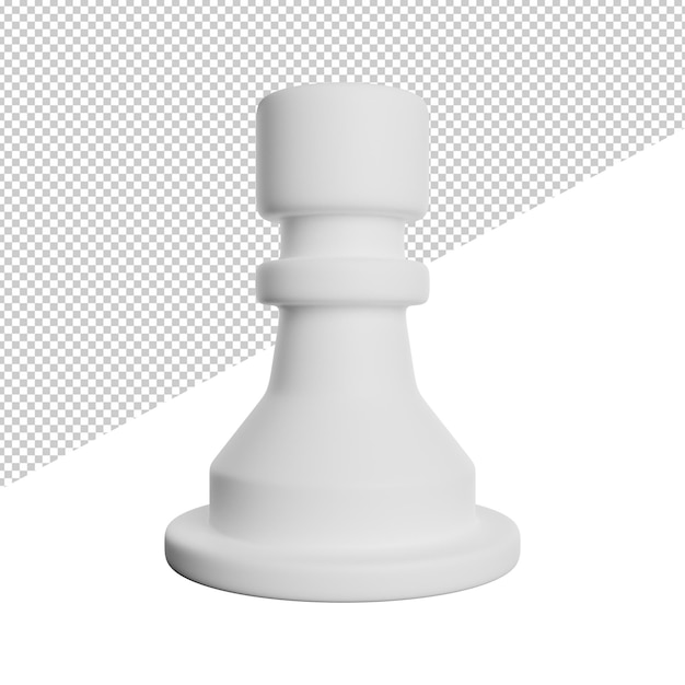 PSD a white chess piece with a black border and a black border.