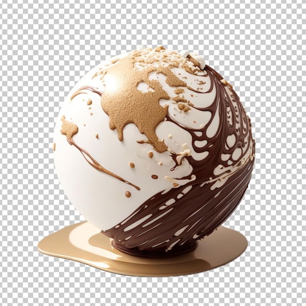 White chocolate globe