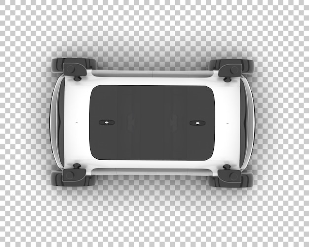 PSD 透明な背景の 3 d レンダリング図に白い都市車