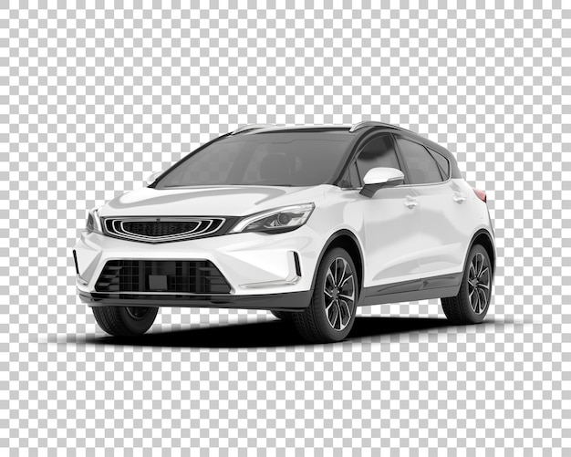 투명 배경 3d 렌더링 그림에 흰색 도시 자동차