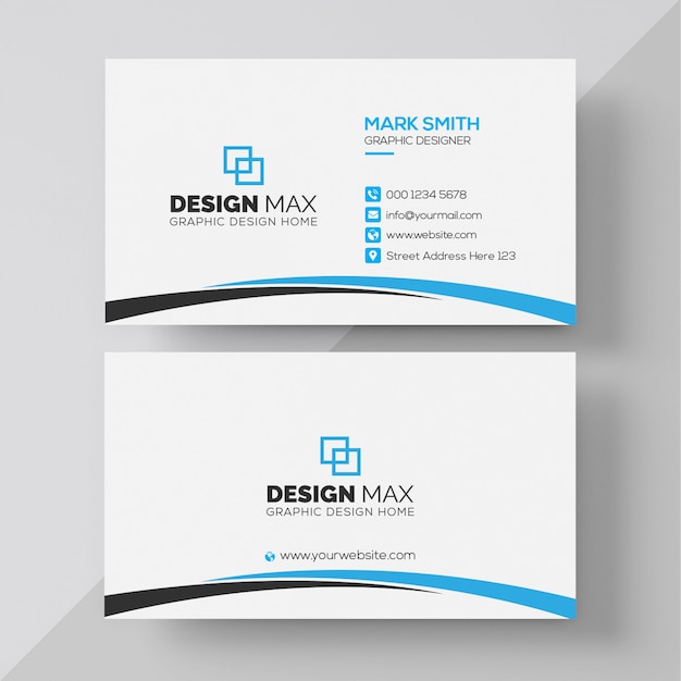 white & clean business card 