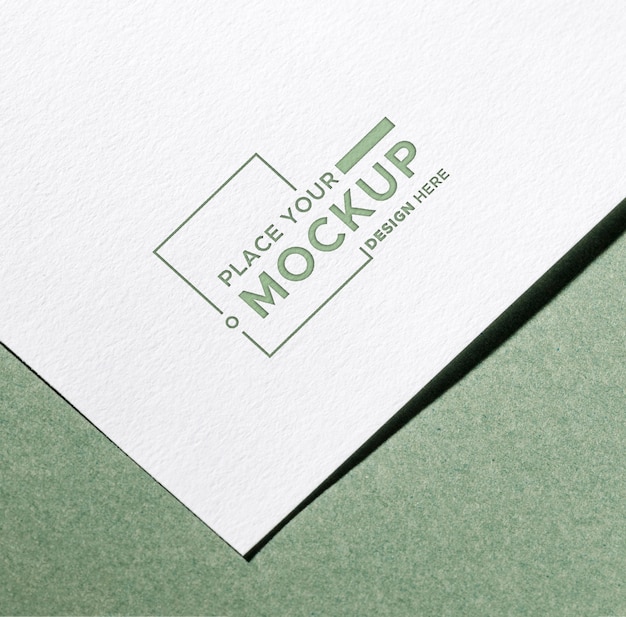 PSD white close-up business card mock-up