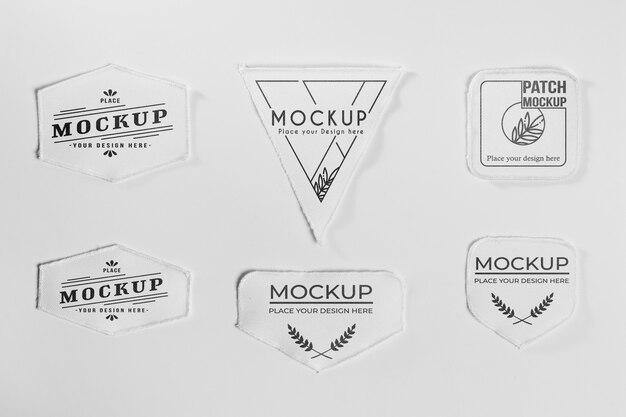 White clothing patch set