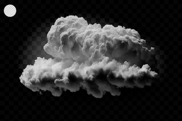 White cloud isolated on black background ,Textured smoke