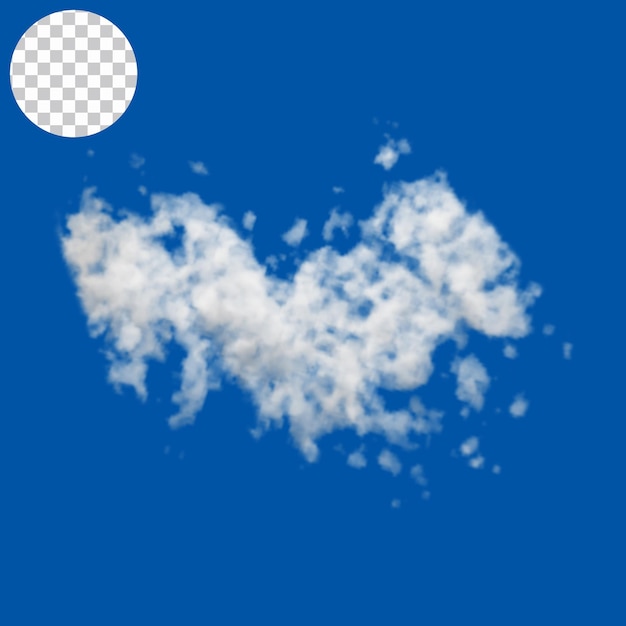 PSD white cloud with 3d modern style