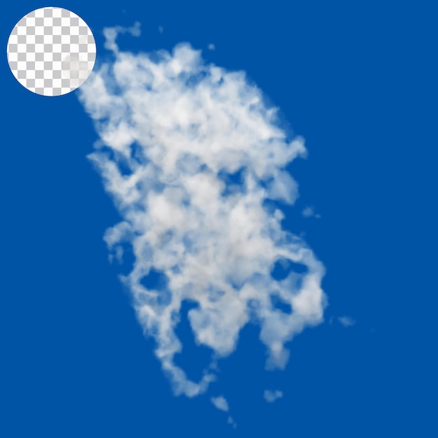 PSD nuvola bianca con stile moderno 3d
