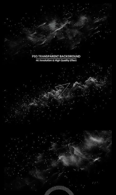 Premium PSD | White clouds on black background