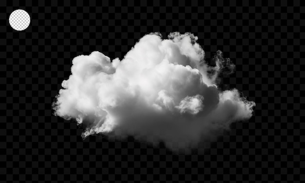 White clouds isolated on transparent background