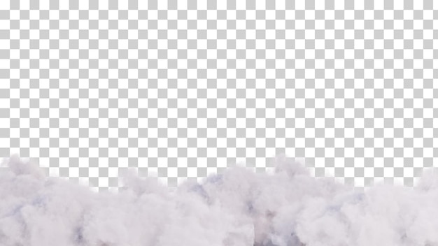 white clouds on transparent background