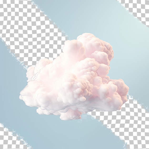 PSD white clouds on a transparent background