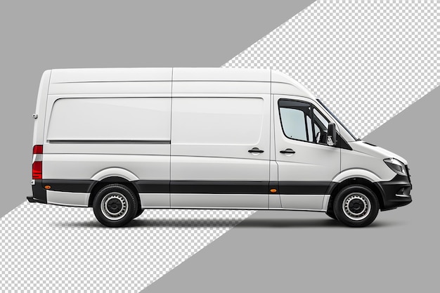 PSD white commercial delivery van png