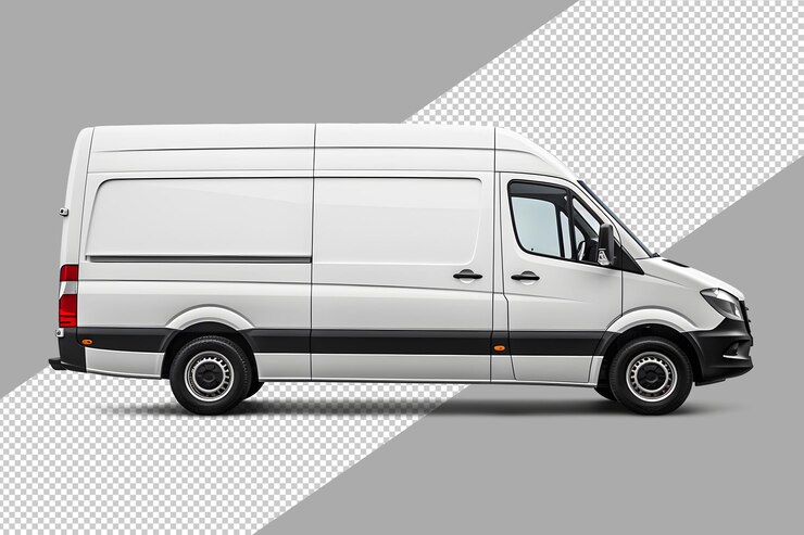 White commercial delivery van png