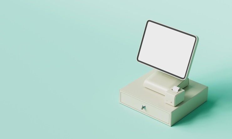 PSD a white computer monitor with a green screen that says  i love it