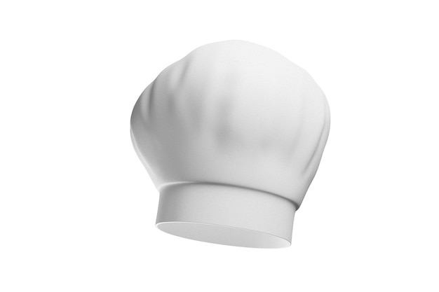 white cook chef hat 3d