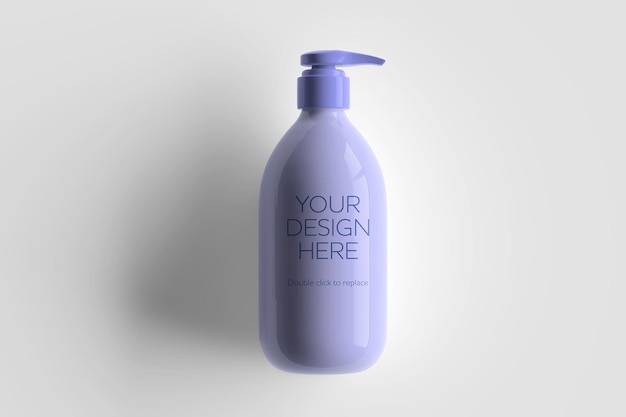 PSD white cosmetic container mockup