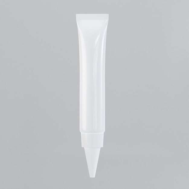 PSD white cosmetics tube with white lid