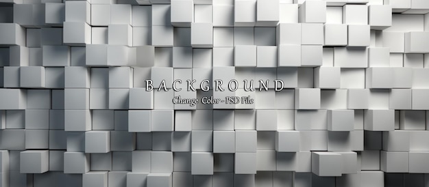 PSD white cubes background futuristic background design