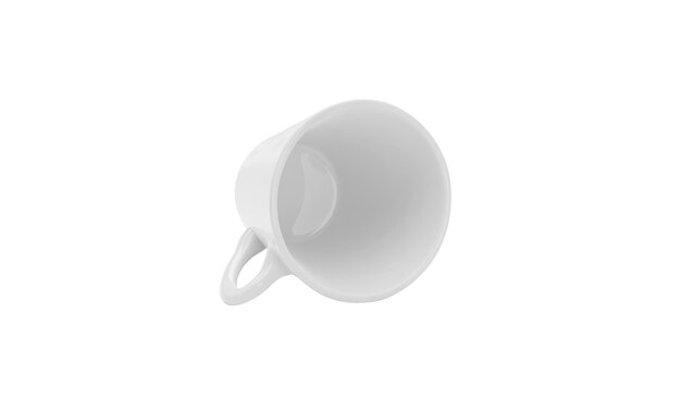 White cup of coffee transparent background