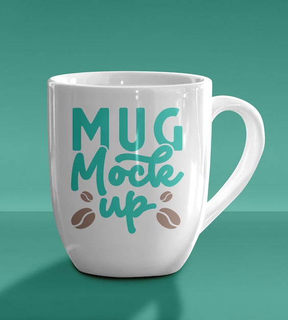 White Cup Mock Design, Coffee Cup Realistic Mockup