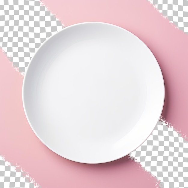 White dish on transparent background