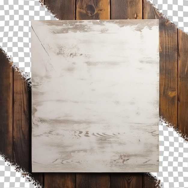 White document on aged transparent background with available area for text