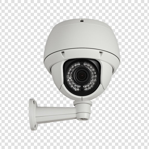 White dome security camera for surveillance and monitoring