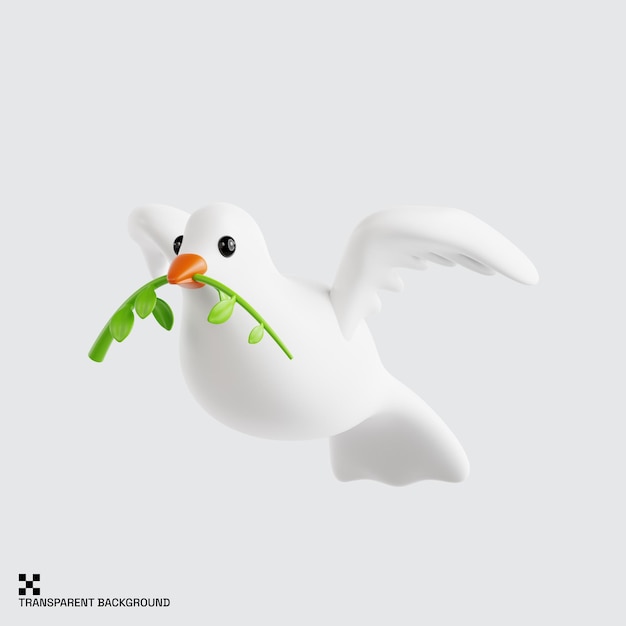 white dove holding olive branch in flight