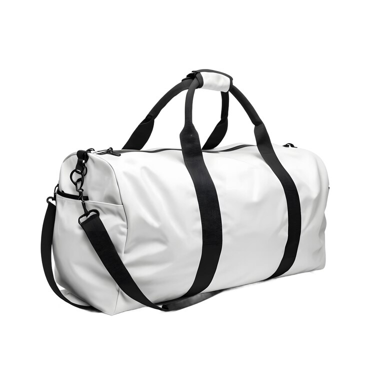 PSD white duffel bag
